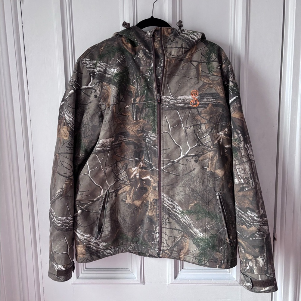 She Outdoor Women’s Silent Hide Insulated Lined Hooded True Timber Strata Coat